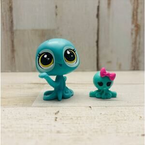 Lps Littlest Petshop Mommy and Baby Octopus Vintage EUC